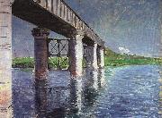 Gustave Caillebotte The Seine and the Railroad Bridge at Argenteuil painting